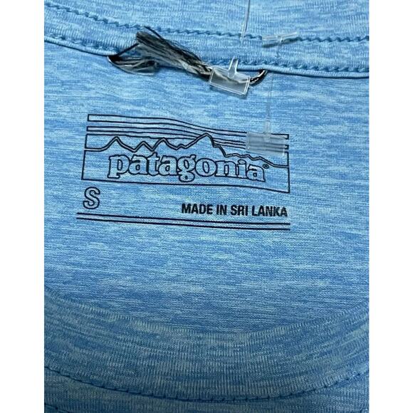 Patagonia Men's Small Base Layer T-Shirt Short Sleeve Blue Active Wear - Picture 3 of 7